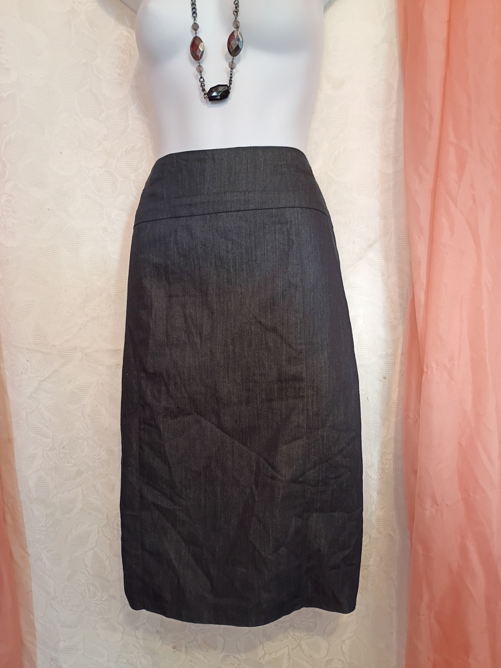 7th Avenue Women's Blue Jean Pencil Skirt - Sleek Design Sz 8